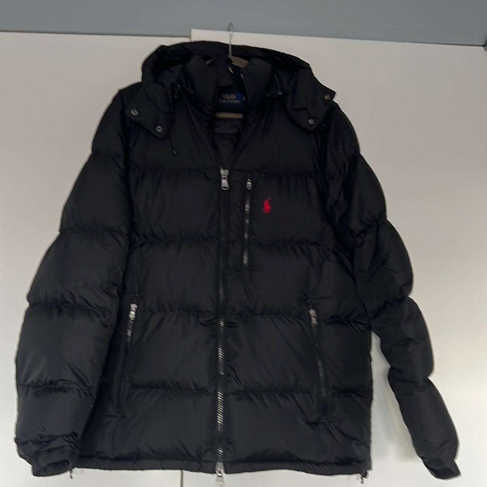 Ralph Lauren Water-Repellent Down Jacket, Polo Black, Men’s L Tall, Like New